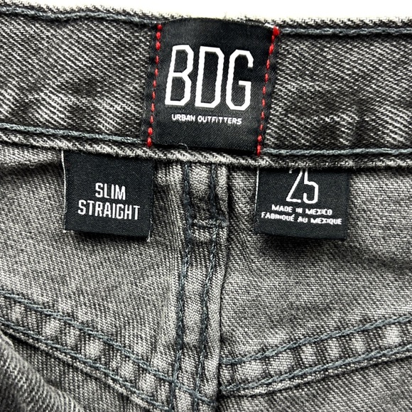 BDG Slim Straight Patch Jeans Sz:25 - Picture 4 of 16
